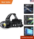 Rechargeable Led Headlamp 99000 High Lumens, 95 Hours Long Lasting Light.... Fixed Price $79.72.