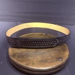 Dutyman Leather Belt Size: 42" Buckle-less Black Basket Weave (1321). Fixed Price $33.82.