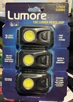Lumore 150 Lumen Headlamps 3-PACK New. Fixed Price $16.99.