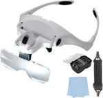 Led Magnifier, Hands Free Headband Magnifying Glass For Craft Hobby Reading. Fixed Price $15.62.