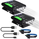 Mudder 2 Pcs Rechargeable Cap Light With Head Strap And Usb Cable Led Flashl. Fixed Price $18.99.