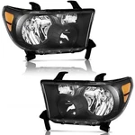 Weelmoto Black Headlights For 2007-2013 Toyota Tundra 2008-2017 Sequoia Lh+rh. Fixed Price $76.88.