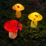 New Infinity X1 Glass Mushroom Landscape Solar Lights, 3-PACK Red/yellow/orange. Fixed Price $59.95.