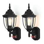 Outdoor Motion Sensor Wall Sconce Dusk To Dawn Porch Light 2PACK Black Odorpower. Fixed Price $104.99.