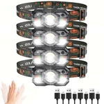 4X Rechargeable Headlamp Super Bright Led Forehead Flashlight Outdoor. Fixed Price $20.92.