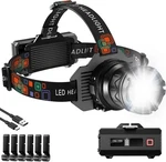 Linterna Frontal Recargable Ultra Brillante, Luz De 3000 Menes. Fixed Price $46.89.
