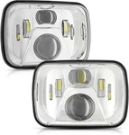 Auxbeam 8000LM 300% Bright 5X7 Headlights, 7X6 Led With Silver. Fixed Price $164.87.