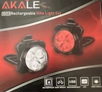 Akale Usb Rechargeable Bike Lights SET2 Pack, Led Bicycle Front And Rear. Fixed Price $19.79.