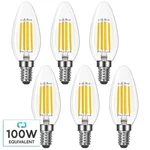 Luxrite Candle Led Bulb 800 Lumens Natural White 7W Dimmable E12 6-PACK. Fixed Price $58.49.