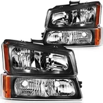 Fits 2005-2006 Chevy Avalanche Headlights Assembly Pair Headlamp Replacement Set. Fixed Price $52.99.