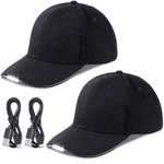 2 Pieces Led Baseball Caps Flashlight Hats Hands Free With Ligh.... Fixed Price $40.79.