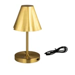 Bloomingville Metal Led Rechargeable Table Lamp With Touch Sensor, Gold Finish. Fixed Price $131.05.