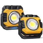 Samyoung 2-PACK 2400LM Magnetic Rechargeable Work Light, Dual-sided Yellow. Fixed Price $68.99.