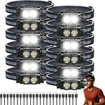 12PACK Headlamp Rechargeable, 5000L Super Bright Light Led Headligh. Fixed Price $273.06.