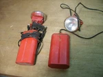 One Pair Easter Seal Caplights W/4-D-CELL Battery Cases. Fixed Price $10.00.