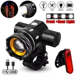 Usb Rechargeable Led Mountain Bike Lights Bicycle Torch Front & Rear Lamp Set. Fixed Price $14.98.