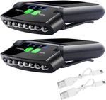 2 Pcs Led Hat Lights Clip On, Cap With Usb Cable, Rechargeable. Fixed Price $22.00.