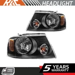 2PC Headlights Assembly 2004-2008 Ford F-150 F150 Black Housing Amber Corner. Fixed Price $72.99.