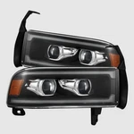 Alpharex Luxx-series Led Headlights For 94-01 Ram 1500/94-02 2500/3500-BLACK. Fixed Price $675.00.