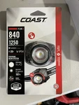 Coast FL86 Headlamp 1250 Lumens IP54 Waterproof Rechargeable Twist Focus. Fixed Price $25.00.