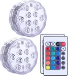 2PACK Submersible Led Lights Remote Control Battery Powered,rgb Multi Color. Fixed Price $11.99.