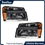 Dimflux Headlights Assembly For 04-12 Chevy Colorado Gmc Canyon Black Housing. Fixed Price $71.99.
