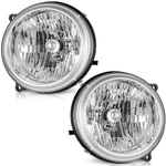 Pair Headlights For 2002 2003 2004 Jeep Liberty Chrome Headlamps W/o Bulbs. Fixed Price $54.55.