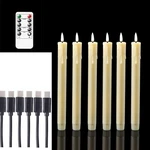 Pack Of 6 Decorative Rechargeable Beige Taper Candles With Usb Warm Wh.... Fixed Price $39.10.