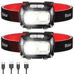 Led Headlamp RECHARGEABLE,2000L Super Bright Headlight With Motion SENSOR-2 Pack. Fixed Price $25.17.