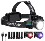 Headlamp Rechargeable With White/red/uv/black HEADLIGHT,1080 High Lumen.... Fixed Price $46.25.
