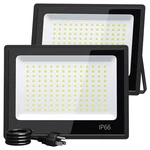 Xxbsaz Pack 100W Led Flood Lights Outdoor, 12500LM Plug-in Hardwire Work Li.... Fixed Price $62.15.