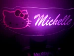 Hello Kitty Light Up Lamp Led Personalized Table Remote Engrave. Fixed Price $39.00.