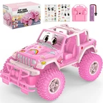 Nqd Remote Control Car, Rechargeable Rc Racing Cars With Stickers Large, Pink. Fixed Price $41.68.