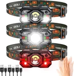 2000 Lumen Rechargeable Led Headlamp 3-PACK, Waterproof & Motion Sensor. Fixed Price $25.99.