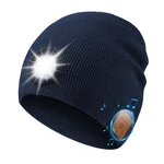 Touch Two Bluetooth Beanie With Light, Hd Stereo Sound, Usb Navy. Fixed Price $17.84.