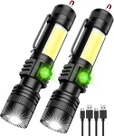 Rechargeable Flashlight, Super Bright Led With Cob Sidelight, Zoomabl. Fixed Price $41.95.