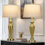 Cinyirong 30" Tall Gold Table Lamps Set Of 2, Touch Control Bedside With.... Fixed Price $134.25.