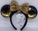 Disney 4 Parks Icon Wdw Minnie Mouse Black Gold Detachable Bow Ears Headband. Fixed Price $31.49.