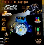 "farpoint"headlamp 350 Lumens Led Beam Setting SLIDE2 FOCUS-3 Aaa Included. Fixed Price $21.99.