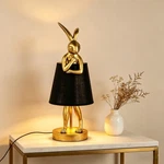 Yht Bunny Table Cute Animal Rabbit LAMP,15.7" Vintage Led Desk Black. Fixed Price $62.76.