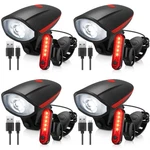 Hanaive 4 Sets Bright Led Bike Light Usb Rechargeable Bicycle Front Headl.... Fixed Price $39.65.