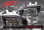 For: 92-95 Honda Civic Eg Ej Eh Glass Jdm Black Headlights +city Ex Sir. Fixed Price $100.00.