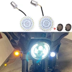 2" Led 1157 Front Turn Signal Lights Inserts +smoke Lens For Harley Street Glide. Fixed Price $23.89.