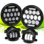 Nuvision Led Drl Bug Eye Projector Headlights+fog For Wrangler/jk 07-18. Fixed Price $77.99.