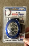 Headlamp 10 Blazing Ledz Adjustable Pivoting 3MODES High/low Flashing 3AAA. Fixed Price $13.00.
