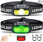 Rechargeable 2 Pack, 1300 Lumen Ultra-bright With Red Light,. Fixed Price $25.02.