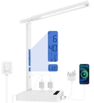 Karidi Smart Desk Lamp With Digital Clock, 4-IN-1 Charging Station (2 Ac Outl.... Fixed Price $52.14.