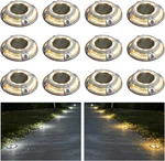 12 Pack Solar Dock Lights - Waterproof Led Pathway Markers (warm/cool White). Fixed Price $99.99.