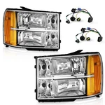 Weelmoto For 2007-2013 Gmc Sierra 1500 2500HD 3500HD Chrome Headlights Pair L+r. Fixed Price $75.88.