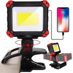 Led Rechargeable With Clamp, 2100LM Cob Magnetic Clip On Worklight.... Fixed Price $30.91.
